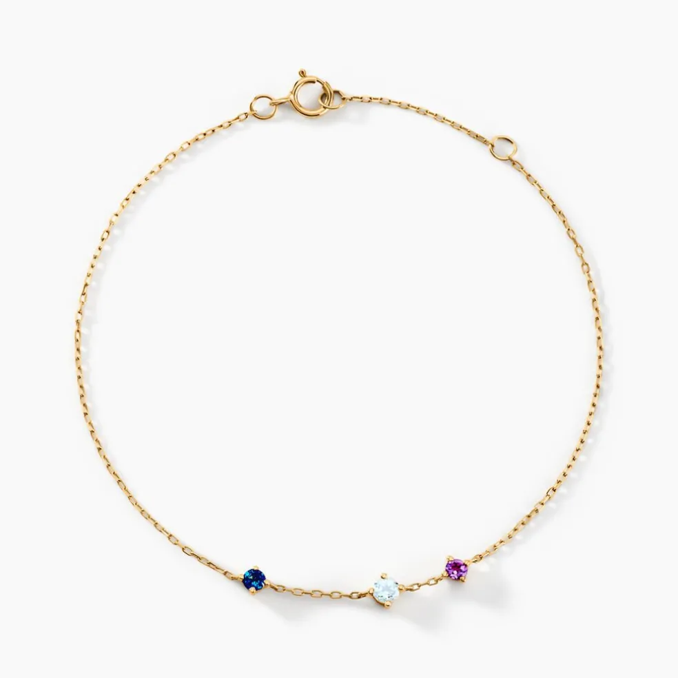 Bracelet Universe Or Jaune Topaze Améthyste