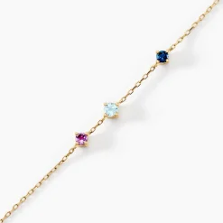 Bracelet Universe Or Jaune Topaze Améthyste