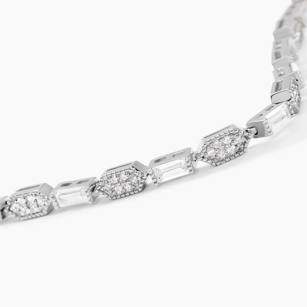 Bracelet Versailles Argent Blanc Oxyde De Zirconium