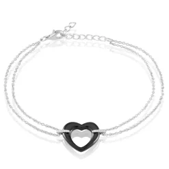 Bracelet Vivianne Argent Blanc Oxyde De Zirconium Et Céramique