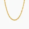 Chaine Lady Code Acier Jaune