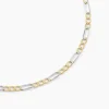 Chaîne Cameo Maille Alternee 1/3 Or Bicolore