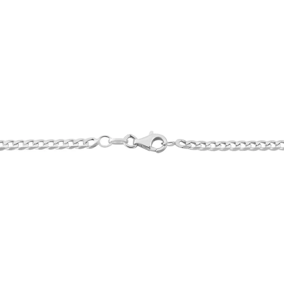 Chaîne Casper Maille Gourmette Argent Blanc