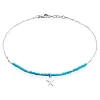 Chaîne De Cheville Argent Blanc Noga Miyuki