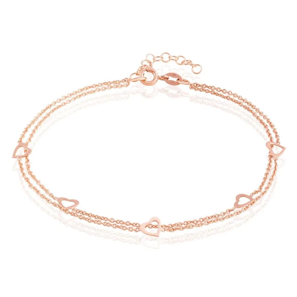 Chaîne De Cheville Daria Argent Rose
