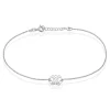 Chaîne De Cheville Maylie Argent Blanc