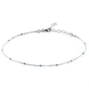 Chaîne De Cheville Sherie Argent Blanc