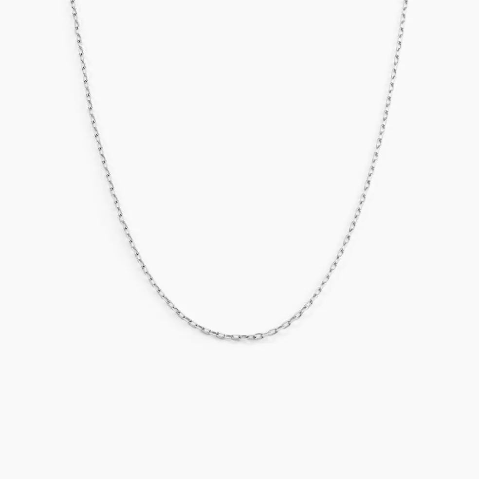 Chaîne Igoa Maille Forçat Diamantee Or Blanc