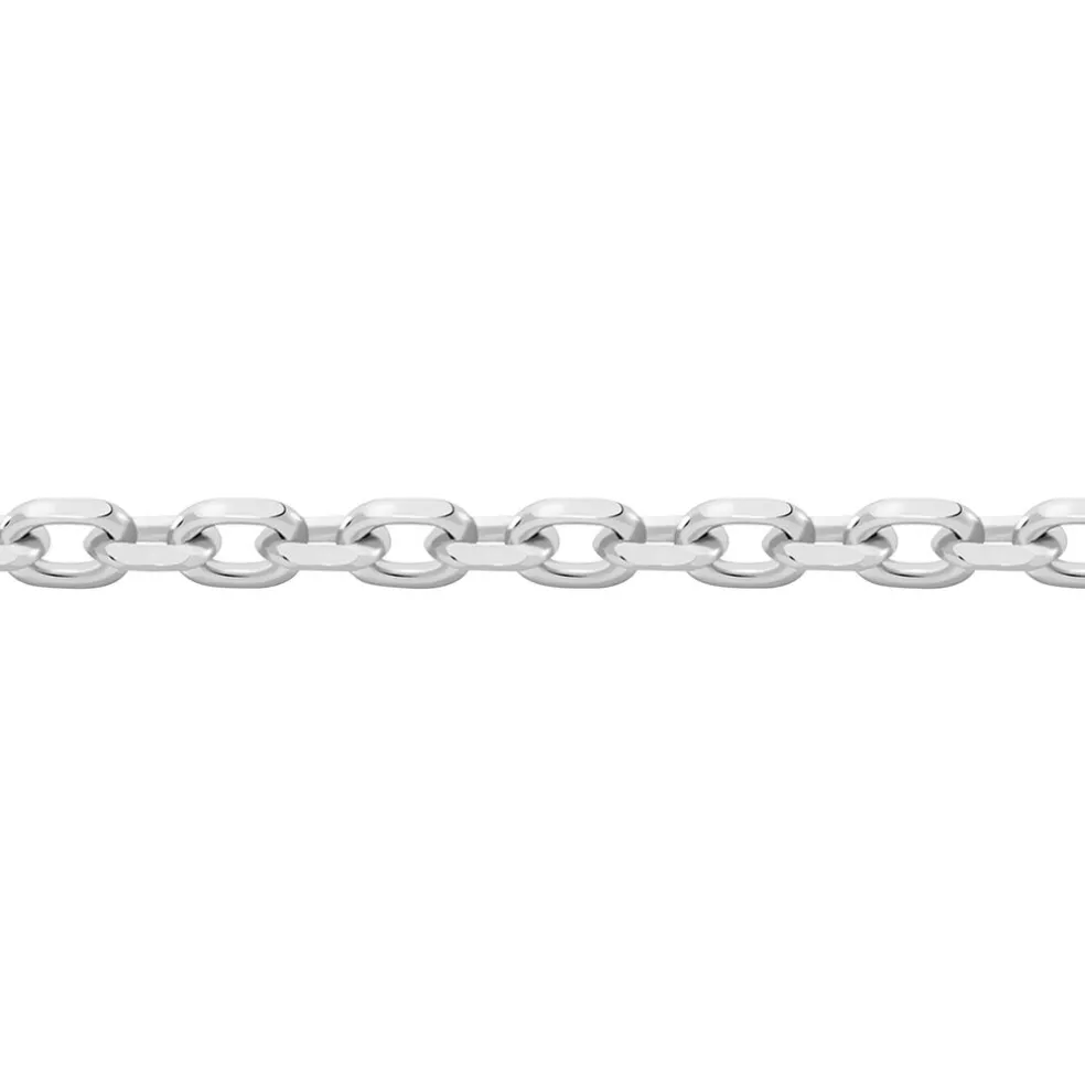 Chaîne Igoa Maille Forçat Diamantee Or Blanc