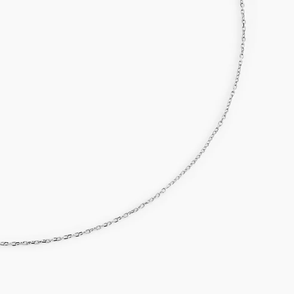 Chaîne Igoa Maille Forçat Diamantee Or Blanc
