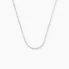 Chaîne Igoa Maille Forçat Diamantee Or Blanc