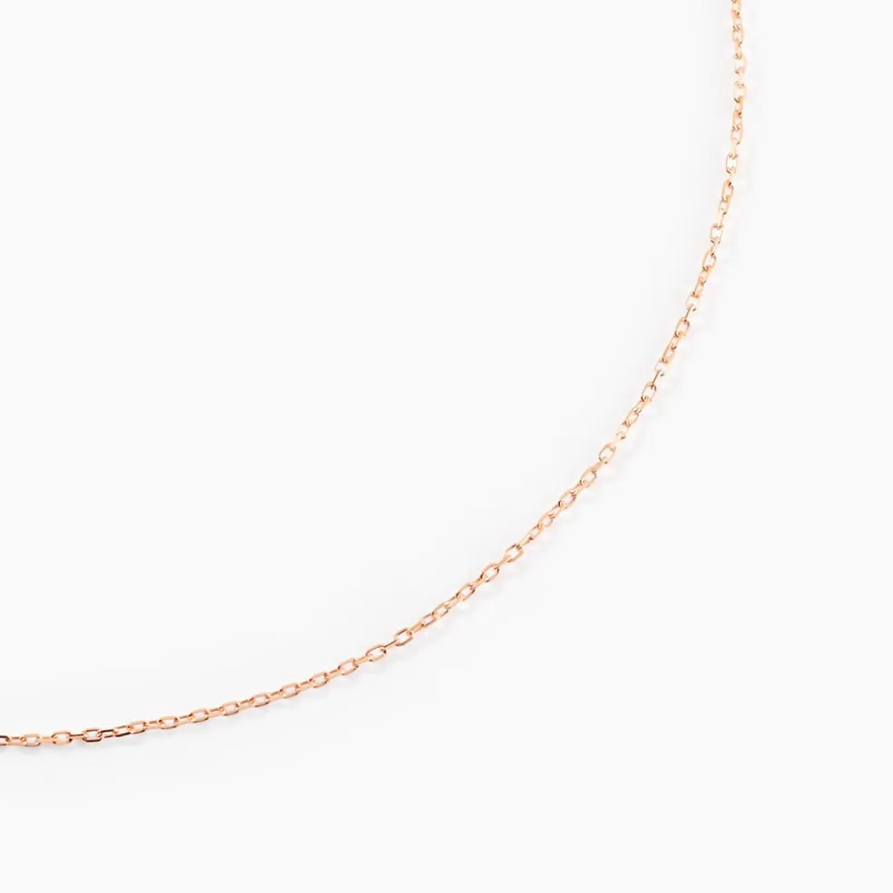 Chaîne Igoa Maille Forçat Diamantee Or Rose