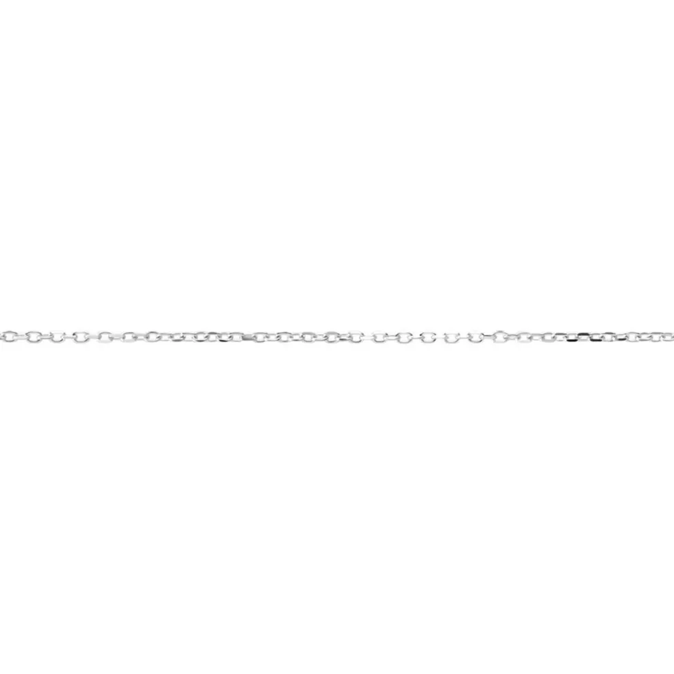 Chaîne Igoa Maille Forçat Diamantee Or Blanc