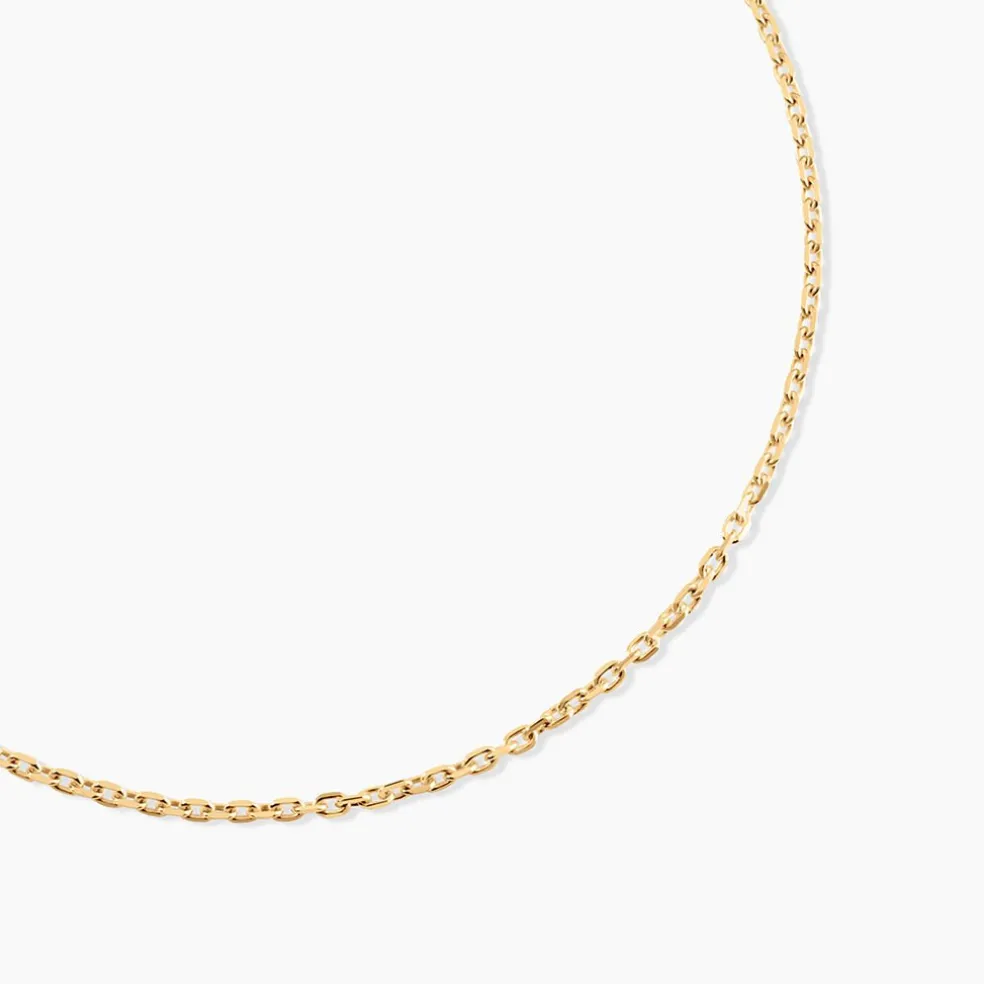 Chaîne Igoa Maille Forçat Diamantee Or Jaune