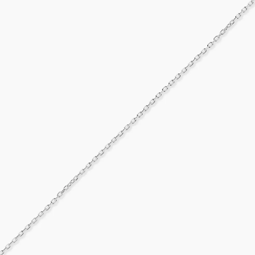 Chaîne Igoa Maille Forçat Diamantee Or Blanc