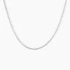 Chaîne Igoa Maille Forçat Diamantee Or Blanc
