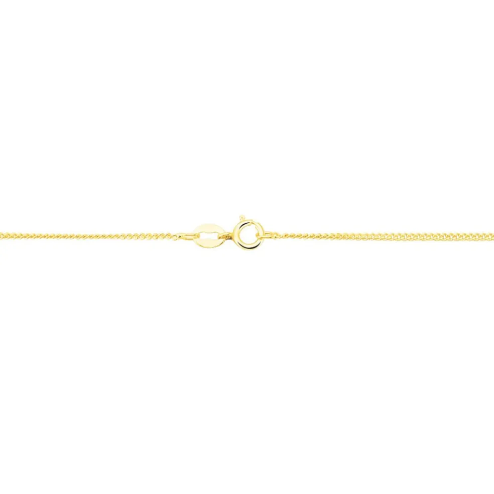 Chaîne Ixia Maille Gourmette Diamantee Or Jaune