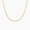 Chaîne Keyssie Maille Forçat Diamantée Or Jaune
