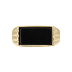 Chevalière Plaqué Hadrien Onyx