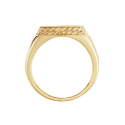 Chevalière Plaqué Or Jaune Nail