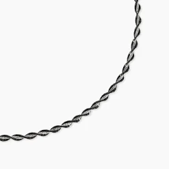 Collier Abie Torsade Argent Bicolore