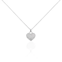 Collier Achilles Argent Blanc Oxyde De Zirconium