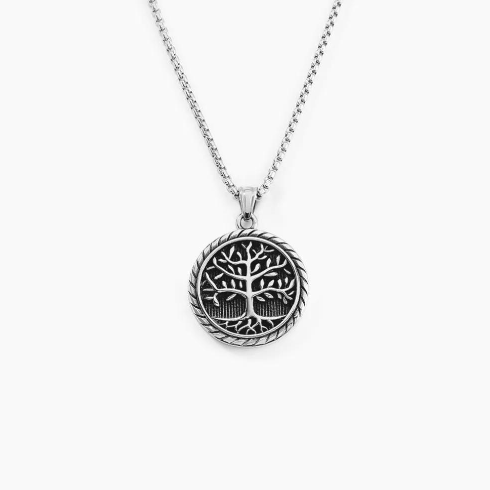 Collier Acier Vieillit Ron