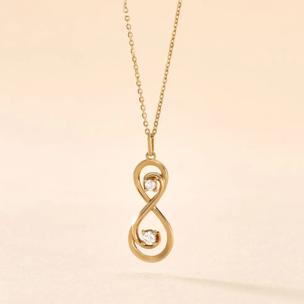 Collier Ademar Or Jaune Oxyde De Zirconium