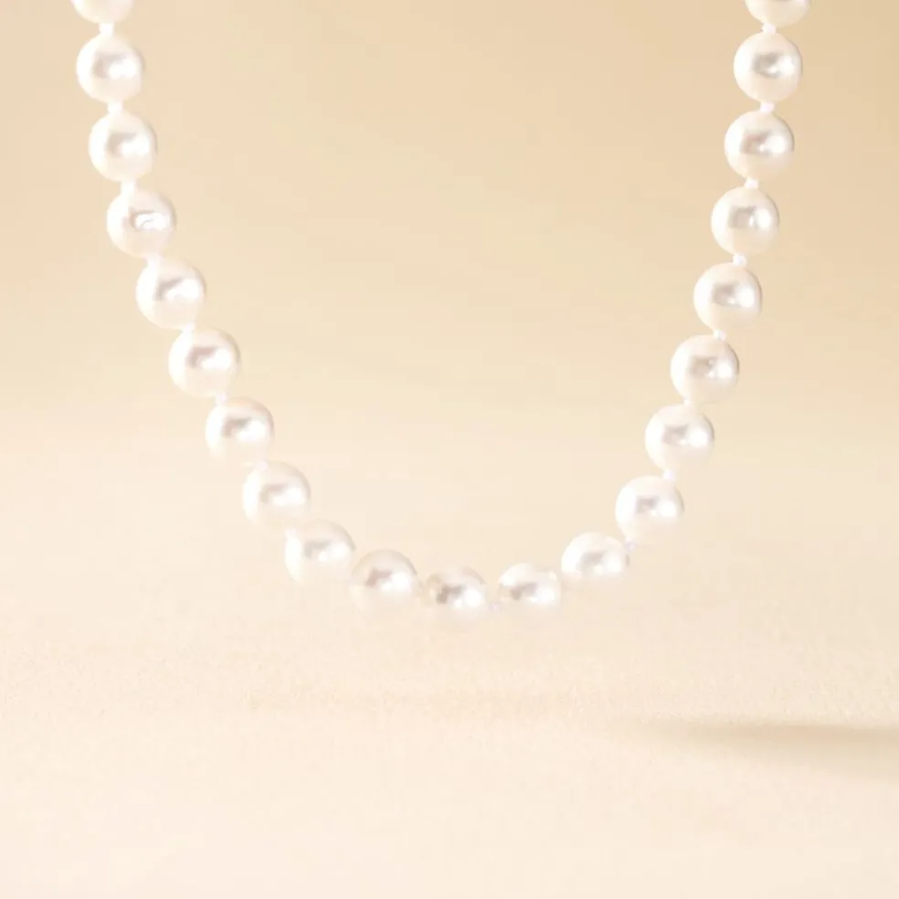 Collier Akoya Or Jaune Perle De Culture D'akoya