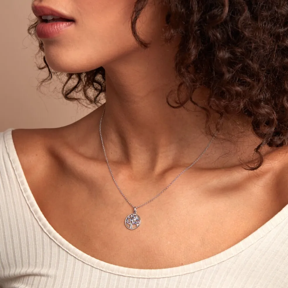 Collier Alive Argent Blanc Oxyde De Zirconium
