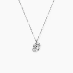 Collier Amalthee Argent Blanc Oxyde De Zirconium