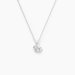 Collier Amalthee Argent Blanc Oxyde De Zirconium