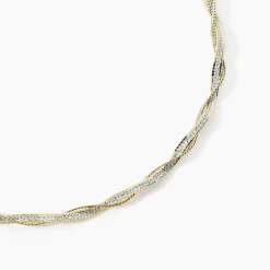 Collier Anaiz Argent Bicolore