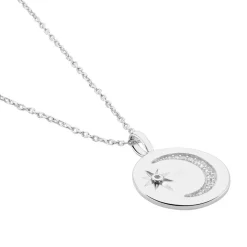 Collier Araroundus Argent Blanc Oxyde De Zirconium