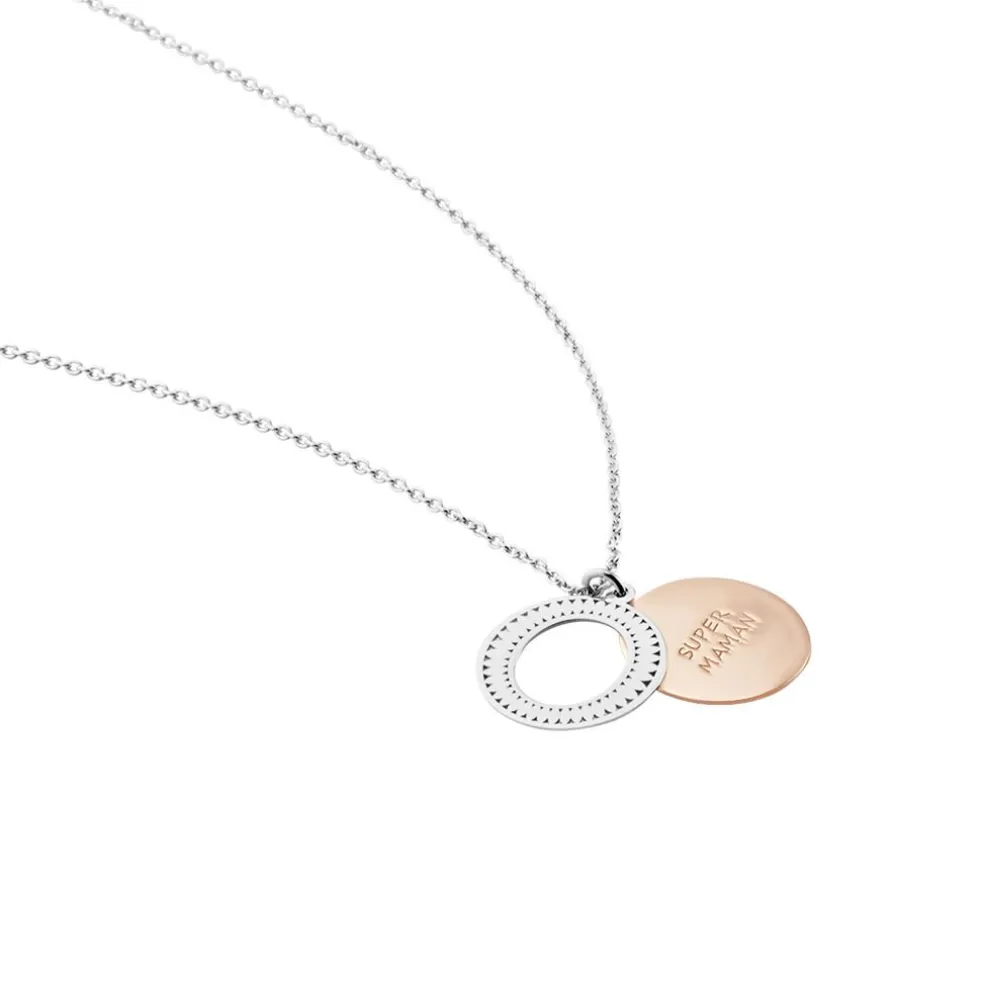 Collier Argent Bicolore Teodoro