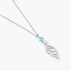 Collier Argent Blanc Angelika Pierres Synthetiques