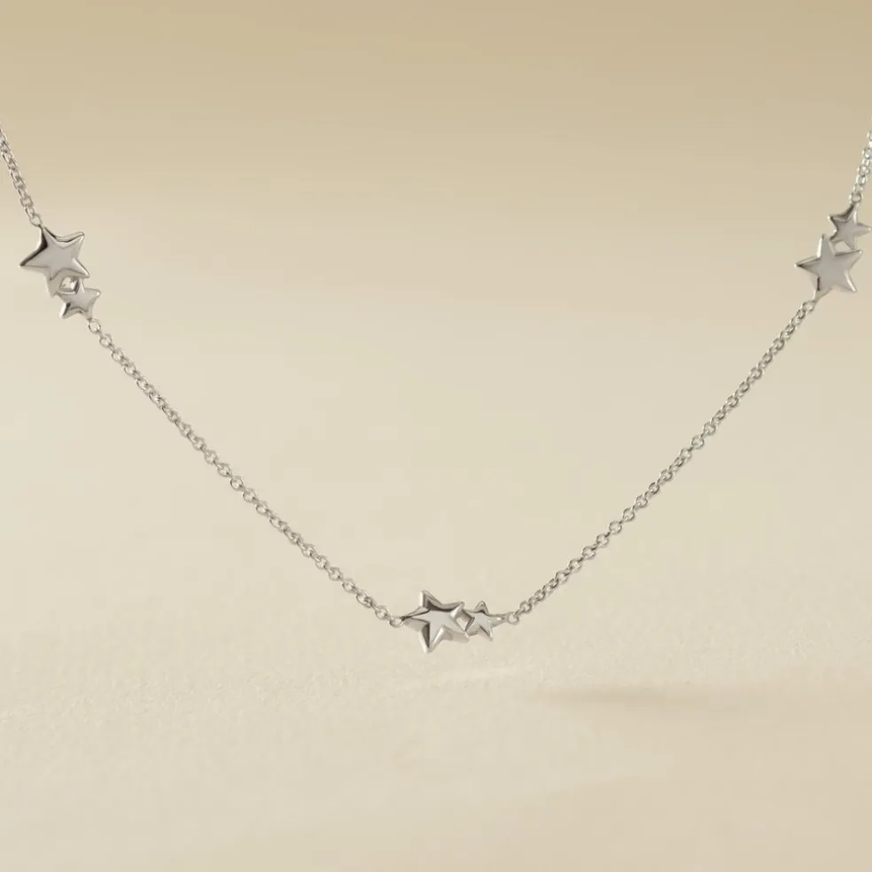 Collier Argent Blanc Astria