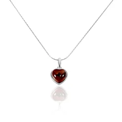 Collier Argent Blanc Karyl Ambre