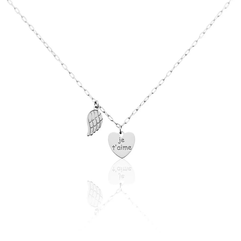Collier Argent Blanc Laios