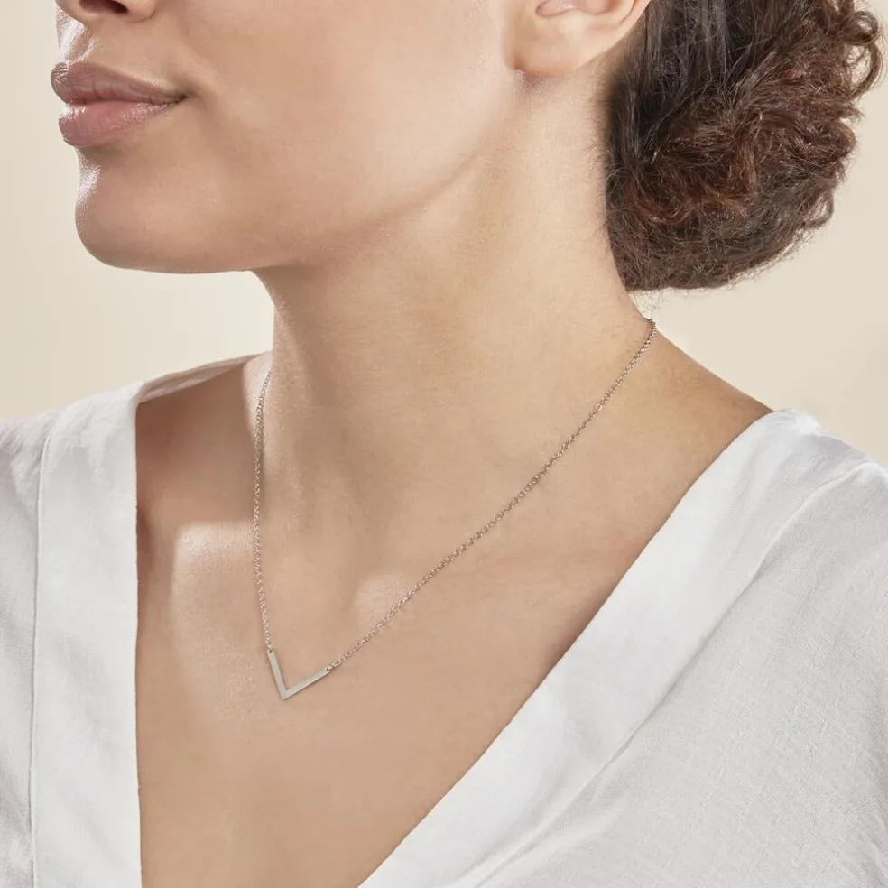 Collier Argent Blanc Lakia