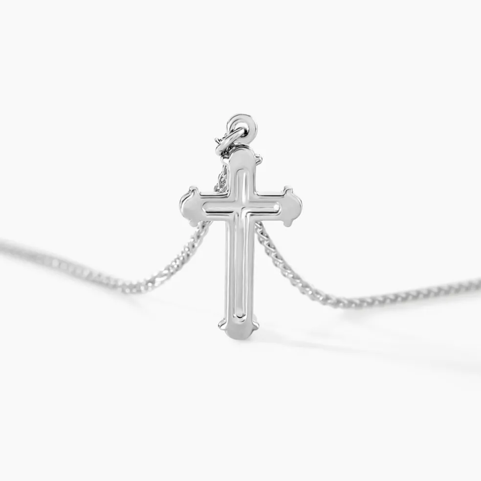 Collier Argent Blanc Nicolaos