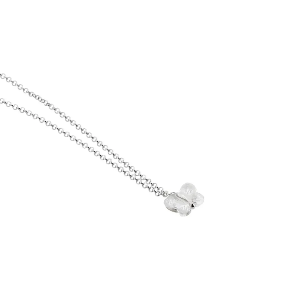 Collier Argent Blanc Patriki Cristal De Swarovski