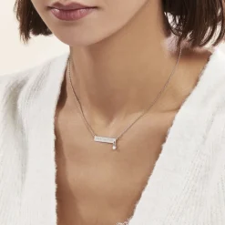 Collier Argent Blanc Sameera Agate