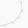 Collier Argent Collie Argent Blanc Oxyde