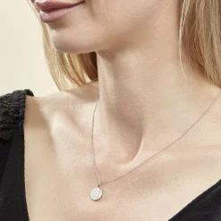 Collier Argent Eugenien Oxydes De Zirconium
