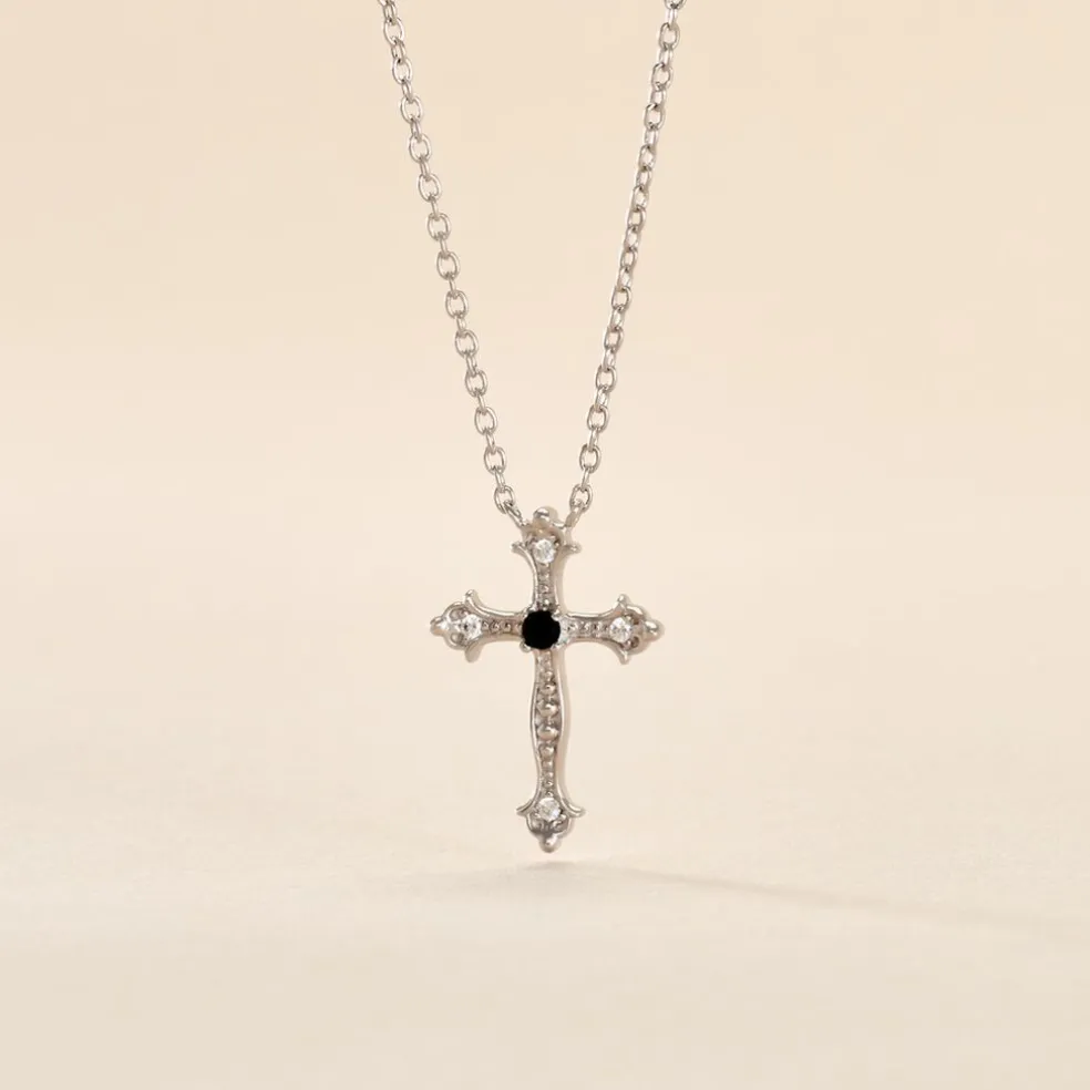 Collier Argent Florian Oxydes De Zirconium