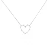 Collier Argent Gaucher Oxydes De Zirconium