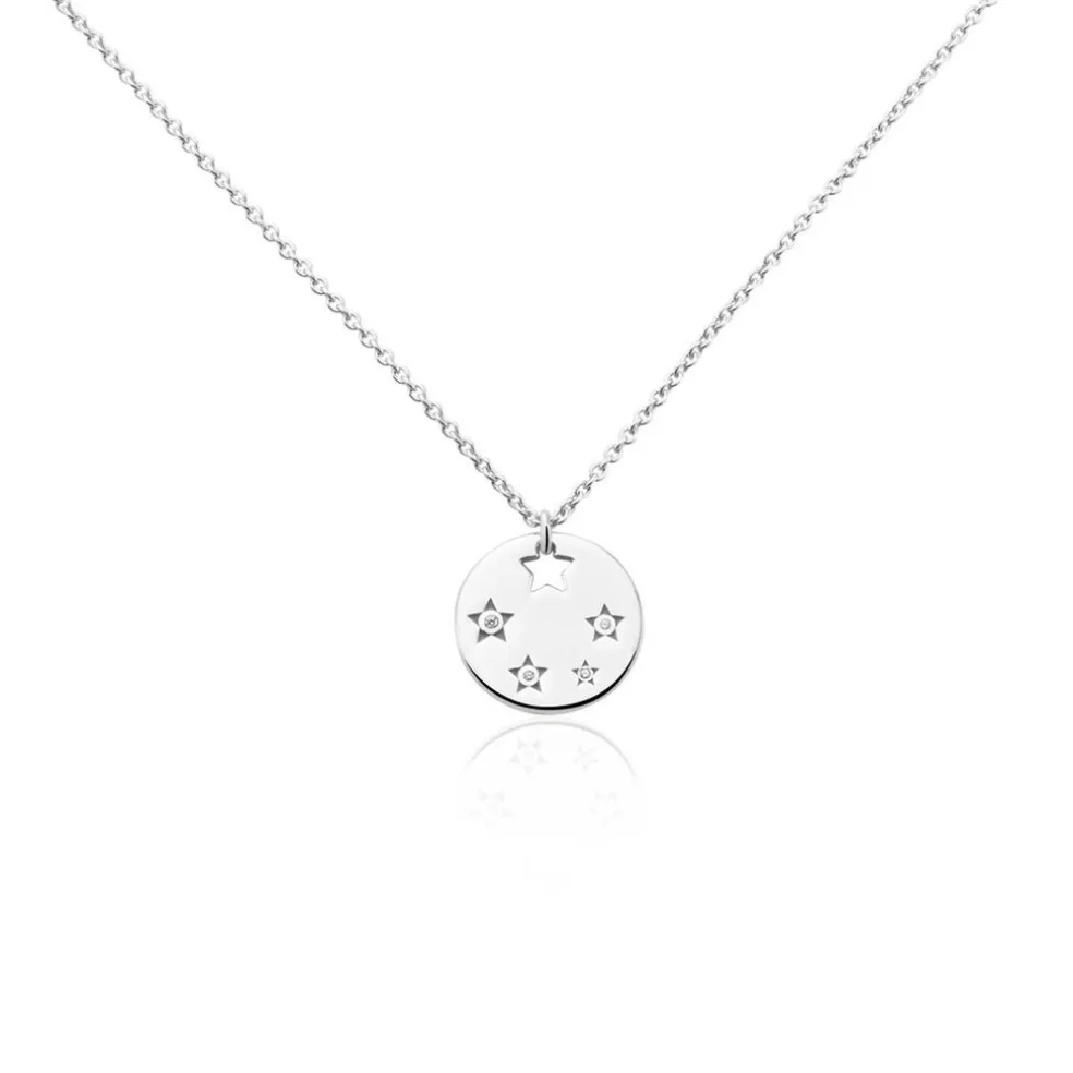 Collier Argent Grigori Oxydes De Zirconium