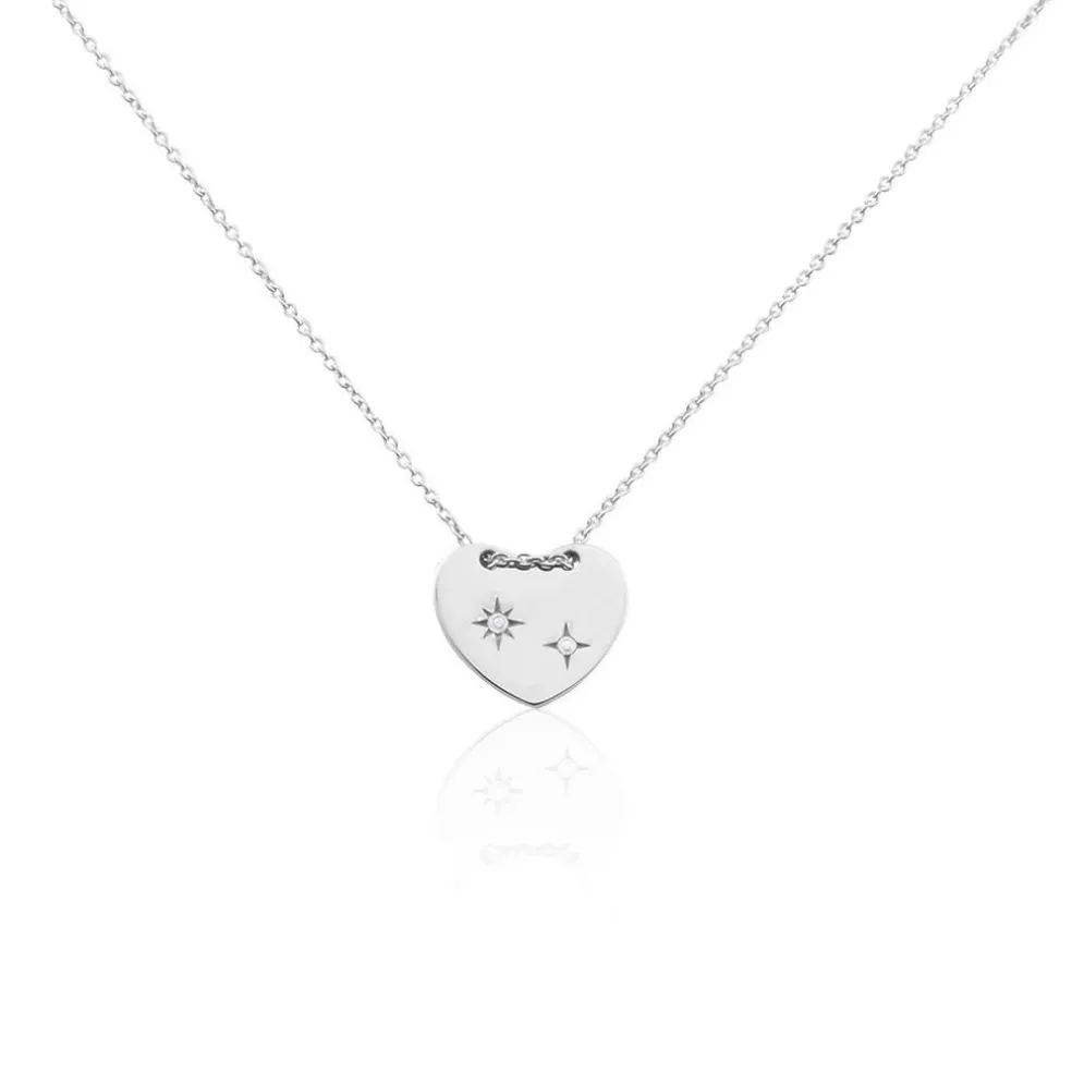Collier Argent Ieronim Oxydes De Zirconium