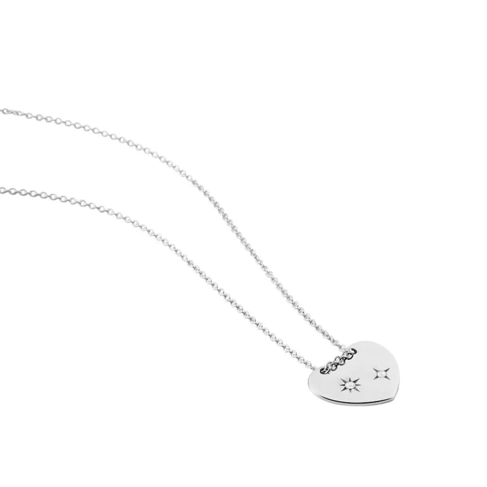 Collier Argent Ieronim Oxydes De Zirconium